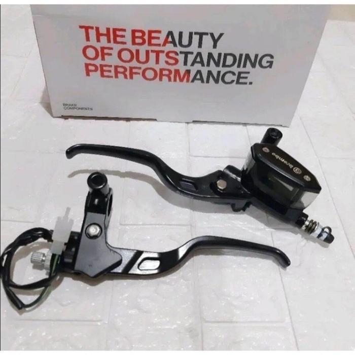 Promo (Promo Paket Hemat) Master Rem Brembo Oval Set Kanan Kiri Plus Selang Rem Depan Variasi Uk