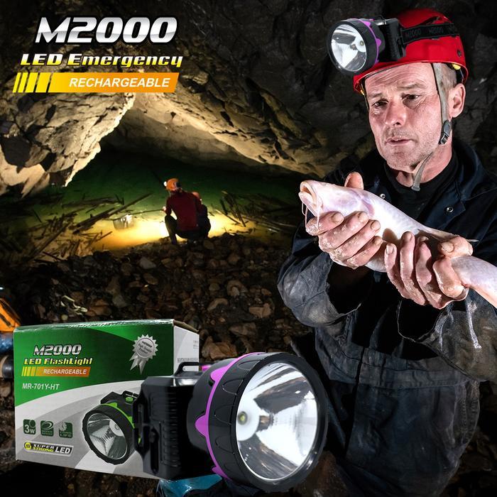 "New" Lampu Senter Kepala M2000 LED Super Strong MR-701HT