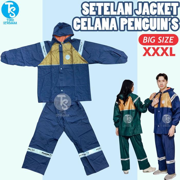 Jas Hujan Setelan Raincoat BIG SIZE Pria Wanita Penguin CX-7 (XXXL)