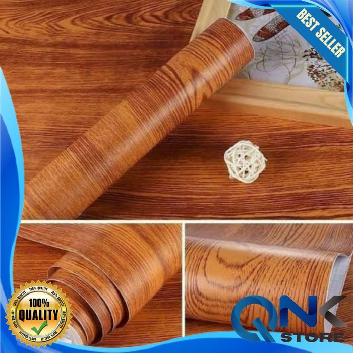 "New" Wallpaper Dinding Motif Kayu 45cm x 100cm Wallpaper Sticker Motif Kayu Pvc