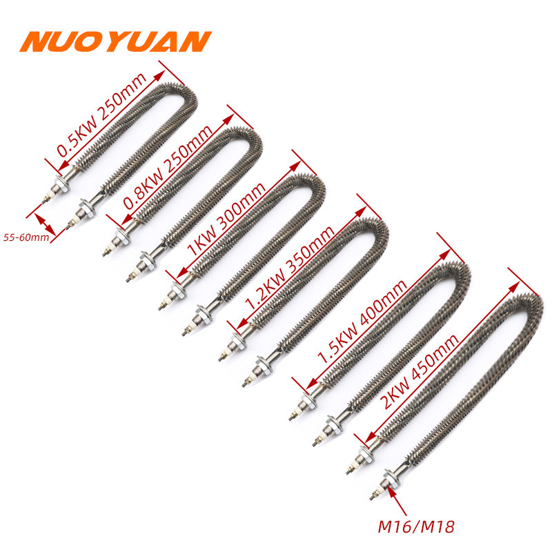 Elemen Pemanas Bersirip Tipe U Pemanas Udara Resistor Listrik 220v Baja Tahan Karat untuk Oven