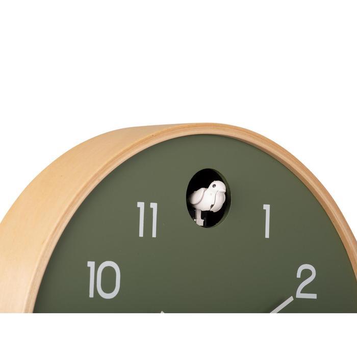 Karlsson Wall Clock Natural Cuckoo - Jungle Green