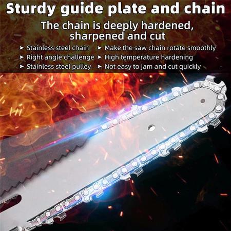 Gergaji Listrik Mini Chainsaw Listrik Tanpa Kabel Gergaji Listrik Genggam 96v Memotong Kayu Chainsaw