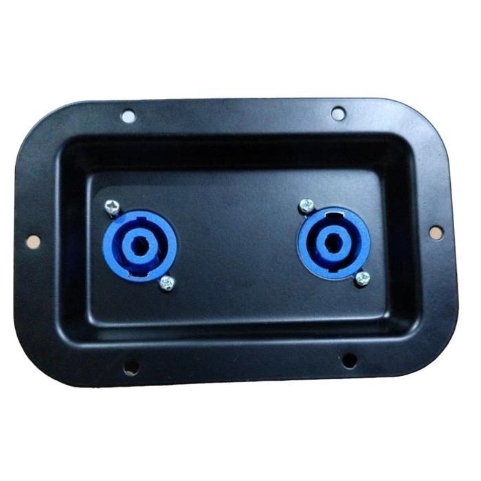 panel besi + soket spikon biru