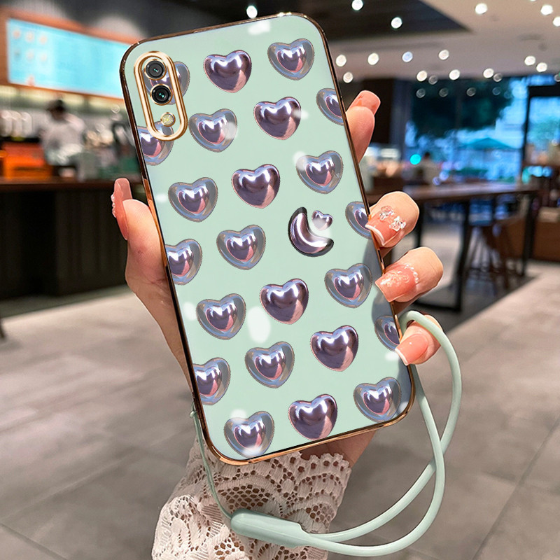 Casing Hp Untuk Xiaomi Redmi 7 7A Y3 6 6A 5A 4A 5 Plus Case Casing Perak layar penuh pola plating sh