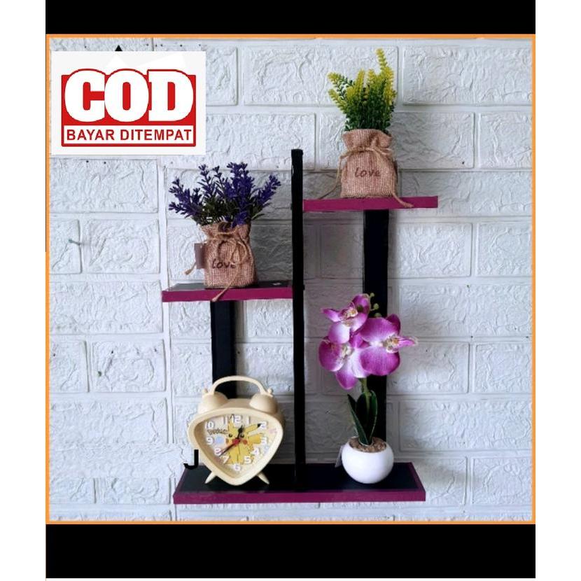 "New" {COD] RAK POT BUNGA HIAS MINI KEMBAR TEMPEL DINDING