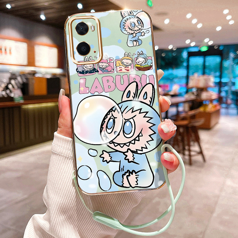 Casing Hp Untuk OPPO A36 A76 A96 Case Casing Boneka kartun pola plating shell HP Kasing Silikon Soft
