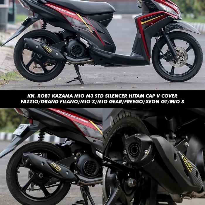 Knalpot ROB1 Kazama Mio M3 STD Silencer Hitam Cup V
