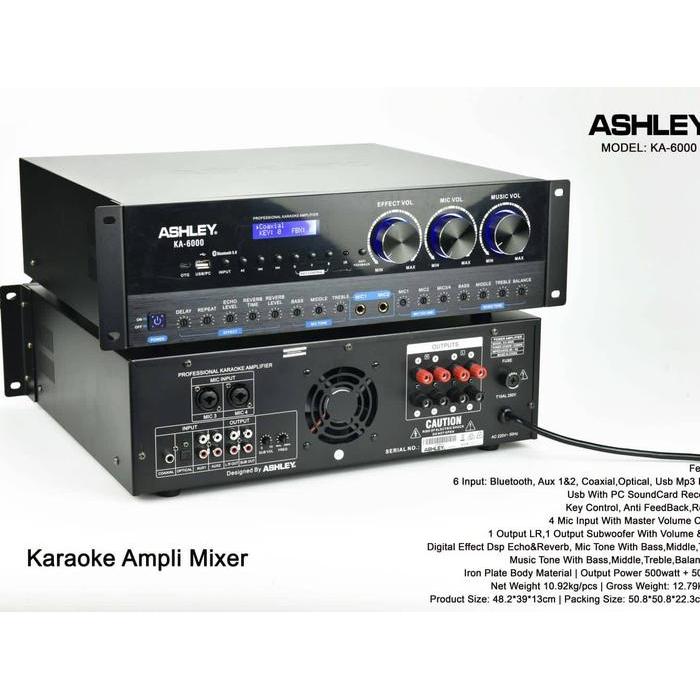 power amplifier karaoke ashley ka6000 KA 6000 ORIGINAL