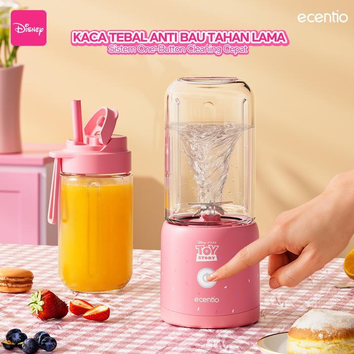Premium Ecentio&Disney Losto Portable Juicer Blender Mini Kaca Tebal 2 Cup 10 Pisau Juicer