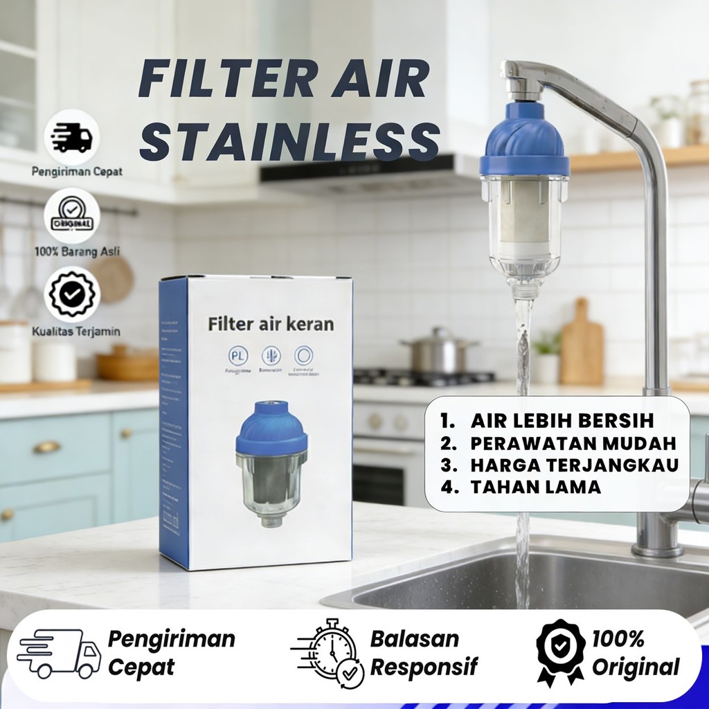 Der Doly Filter Pipa Air Plastik Stainless Steel Saringan Filter Pipa Aliran Tinggi Der Doly