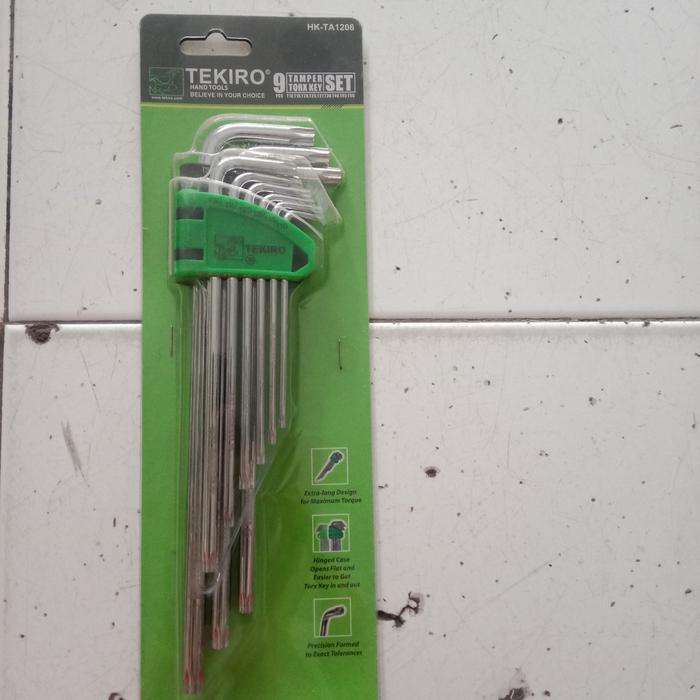 Kunci L Set Panjang Tekiro 9 Set, Hk-Ta1206 Promo