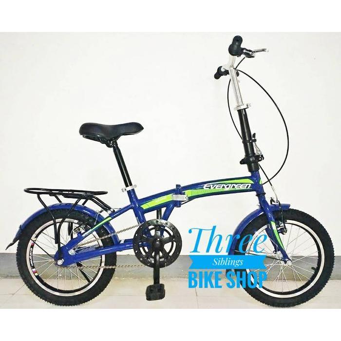 Sepeda Lipat Evergreen 16 Inch Warna Biru