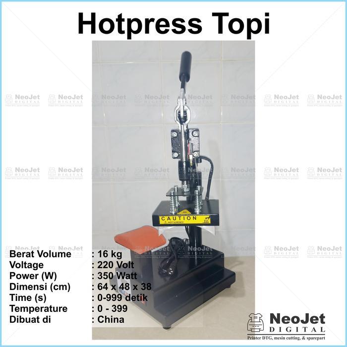 MESIN PRESS TOPI HEAT PRESS HOTPRESS HOT PRESS TOPI SABLON DIGITAL
