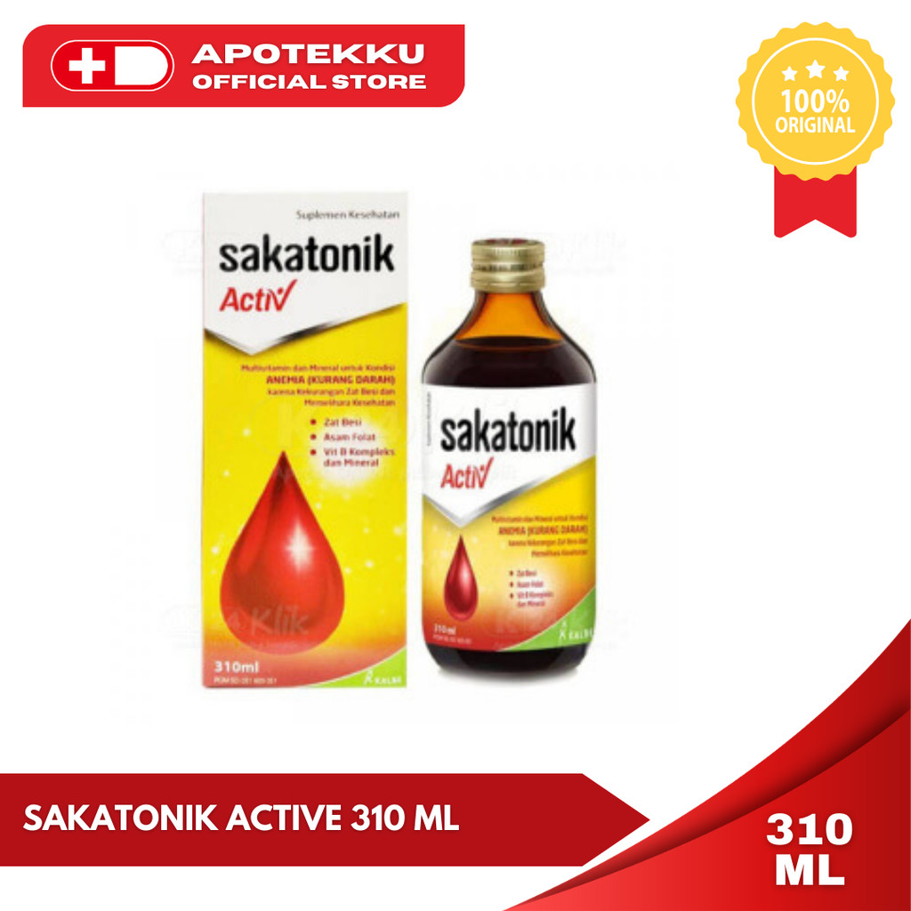 Sakatonik Liver Active 310ml - Suplemen Tambah Darah