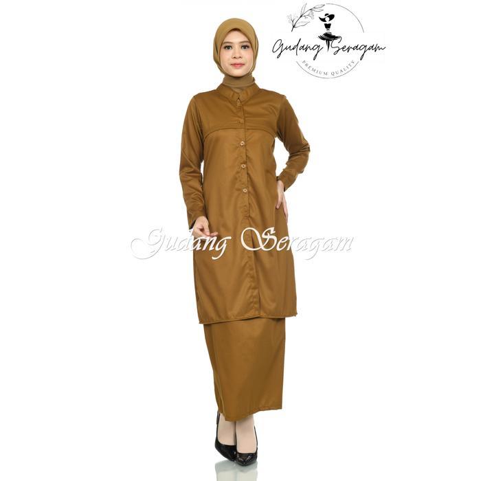 Setelan Seragam Tunik Pemda PNS Wanita Rok atau Celana