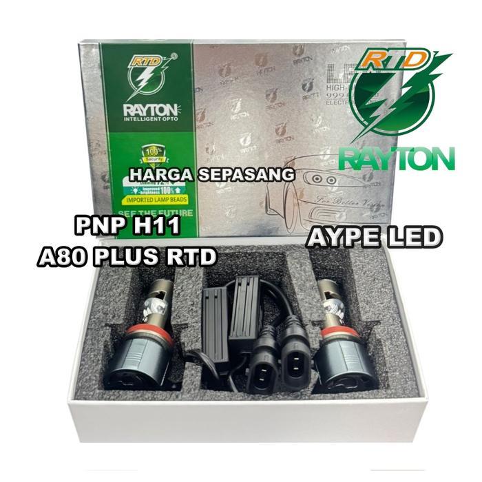 Lampu Led Foglamp Rtd A80 Plus H11 Projie Mini Projector Lens Motor Mobil Headlight Headlamp Biled
