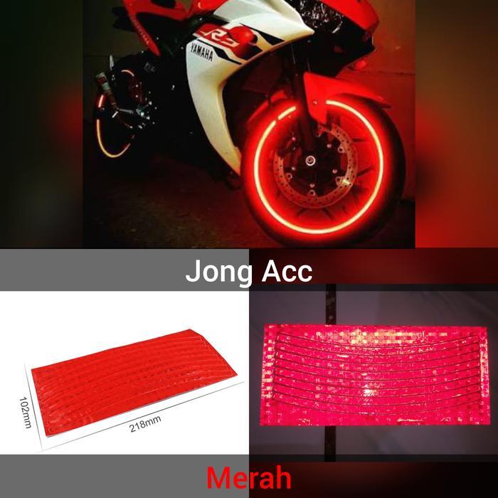 "New" Sticker List Velg Pelek Motor Mobil Glow In The Dark Reflective Tape