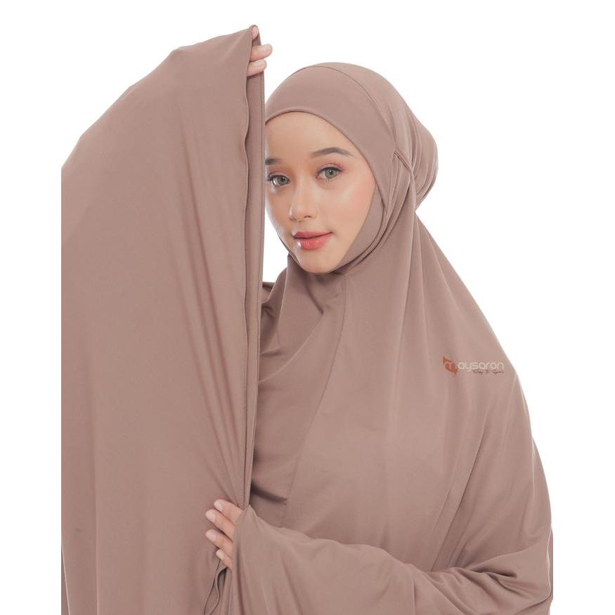 ORIGINAL MAYSARON - Mukena Dewasa Jumbo Menutup Dagu Jersey Premium Polos Kareema Series ll Mukena