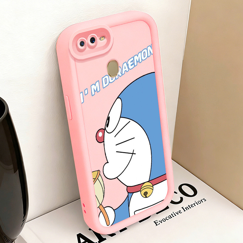 Casing Hp untuk OPPO A7 A5s A12 A12s A11K Case Cute blue cat Kasing silikon Cesing Differ gaya Kesin