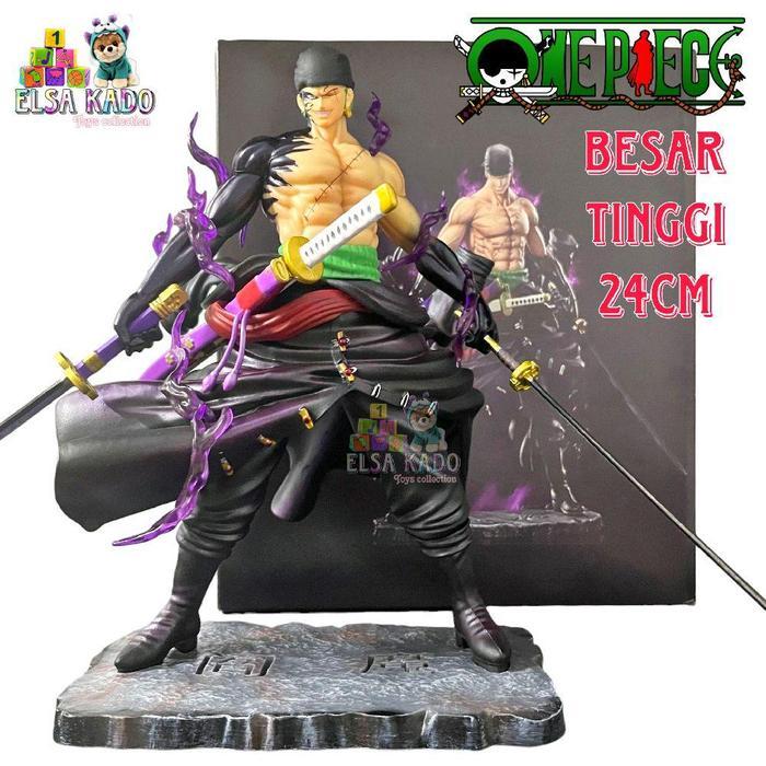 Action Figure Roronoa Zoro Enma Sword Statue 24Cm Besar Anime One Piece Gk Collectible Diskon 0326