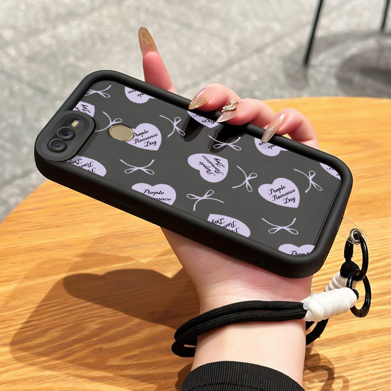 Casing Hp untuk OPPO A7 A5s A12 A12s A11K Case Casing HP Softcase ceruk Soft Shell dengan Tali Silik