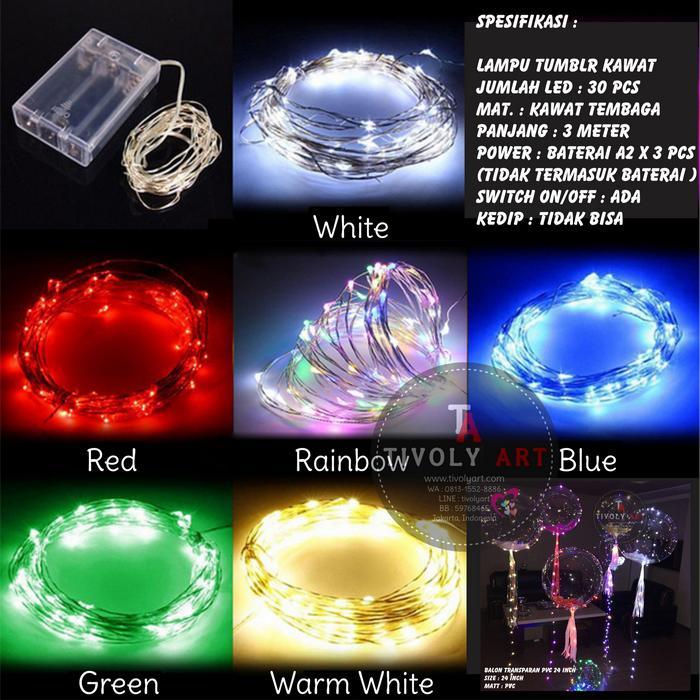 Lampu Tumblr Kawat / Lampu Hias LED Kawat / Lampu Led / Lampu Kawat