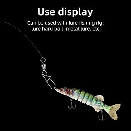 Konektor Kail Pancing Snap Swivel 30mm 8PCS Kokoh dan Praktis untuk Berburu Ikan Besar - Perak