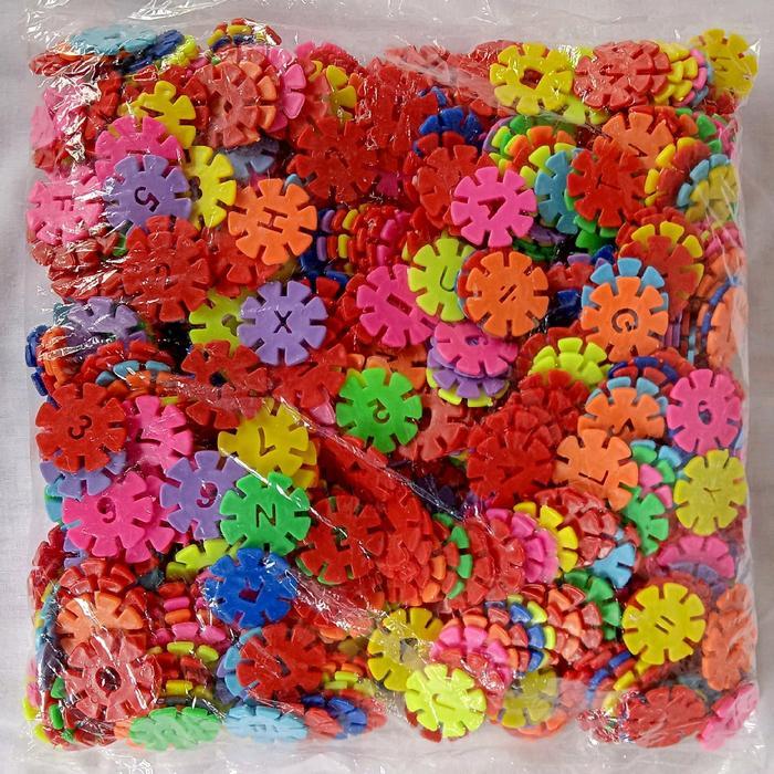 MAINAN EDUKASI ANAK. MAINAN BOMBIK BUNGA KEMASAN 1KG