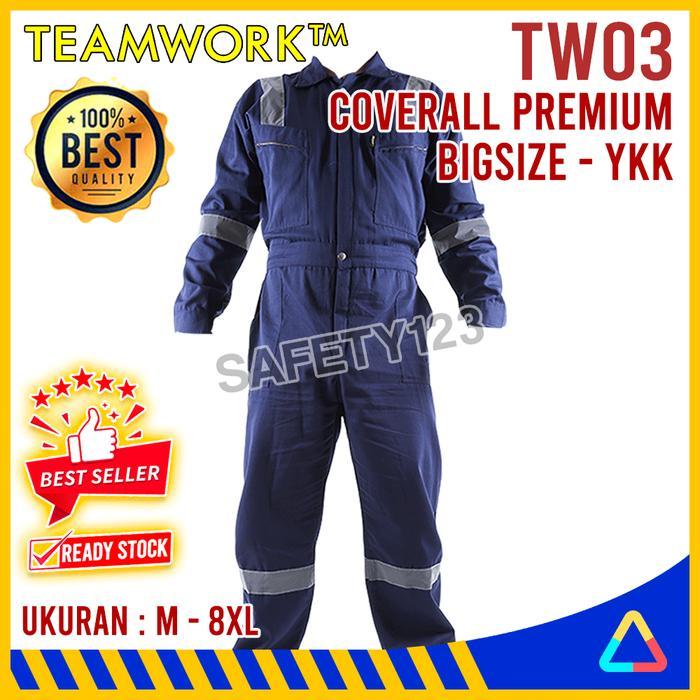 Tw03 Teamwork Coverall Premium Super Big Size Wearpack Kerja Safety Terlaris