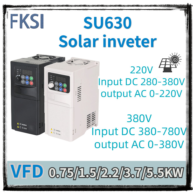 Solar Inverter VFD 0.75/1.5/2.2/3.7/5.5KW 220V and 380V Variable Frequency Drive Converter inverter