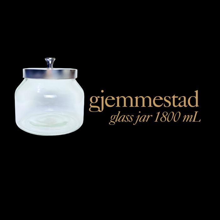 GJEMMESTAD GLASS JAR TOPLES KACA GLASS CANISTER JAR KACA BESAR