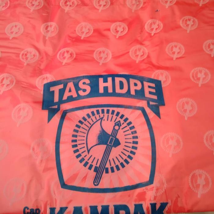 Kantong plastik kresek merah besar Kampak