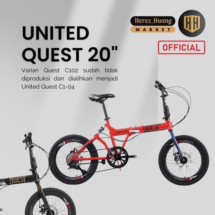 Sepeda Lipat United Quest C102 20" inch Hot Product