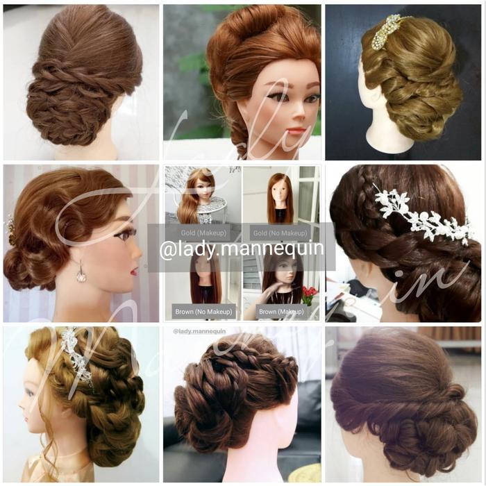 Lady Mannequin (Lucy) Manekin Rambut Kepala / Patung Rambut / Patung Sanggul / Kepala Patung Rambut