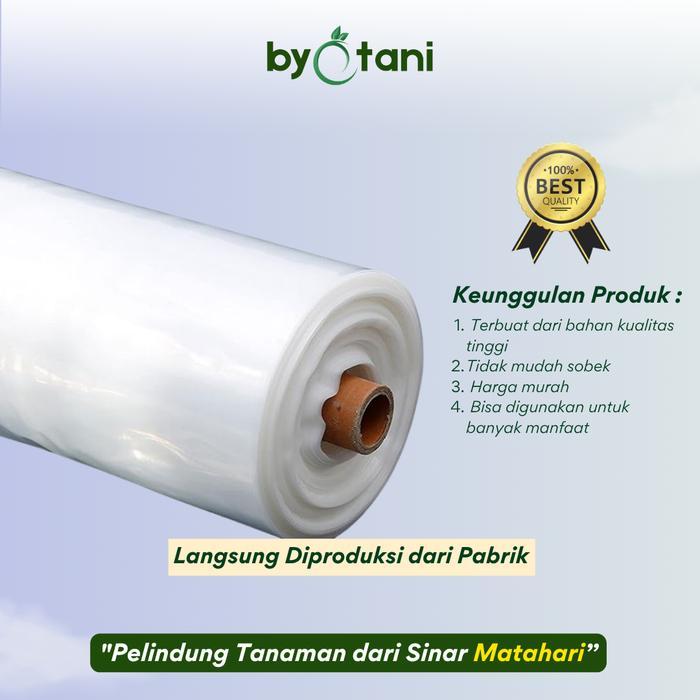 PLASTIK UV KADAR 14% TEBAL 250 MICRON LEBAR 4 METER - PLASTIK FILTER SINAR UV GREENHOUSE