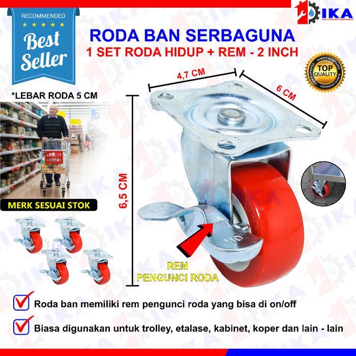Roda Caster Roda Etalase Roda Bulat Karet SKK TG 50 UKURAN JUMBO Roda