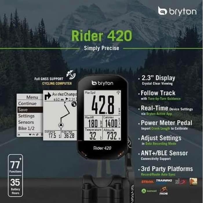 Speedometer Sepeda Bryton 420 Paket 3 Sensor Bryton