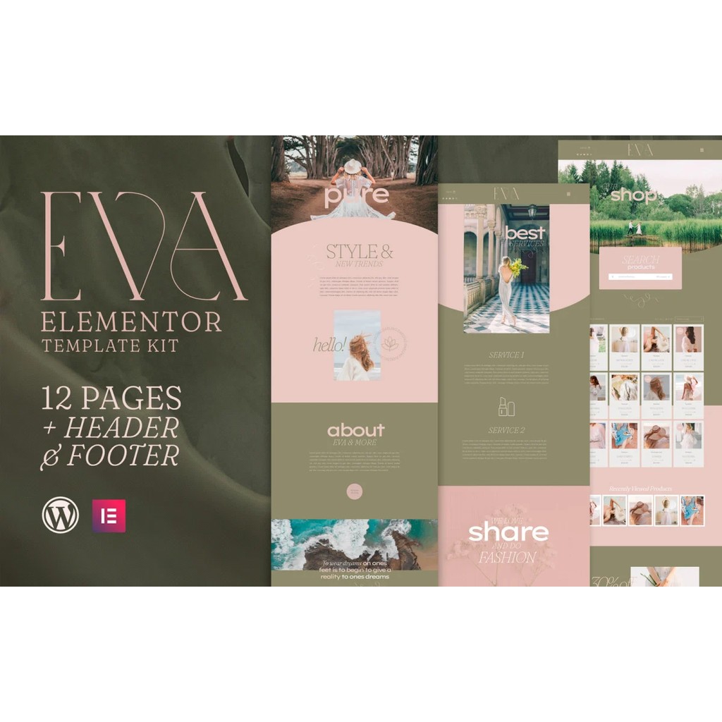 EVA – Elementor Template Kit – WooCommerce Compatible Elementor Kit