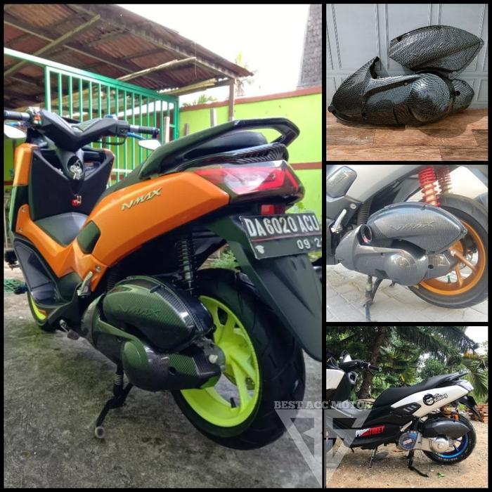 Cover Tutup Cvt Dan Hawa Nmax Old 2015 2016 2017 2018 2019 Carbon Nemo