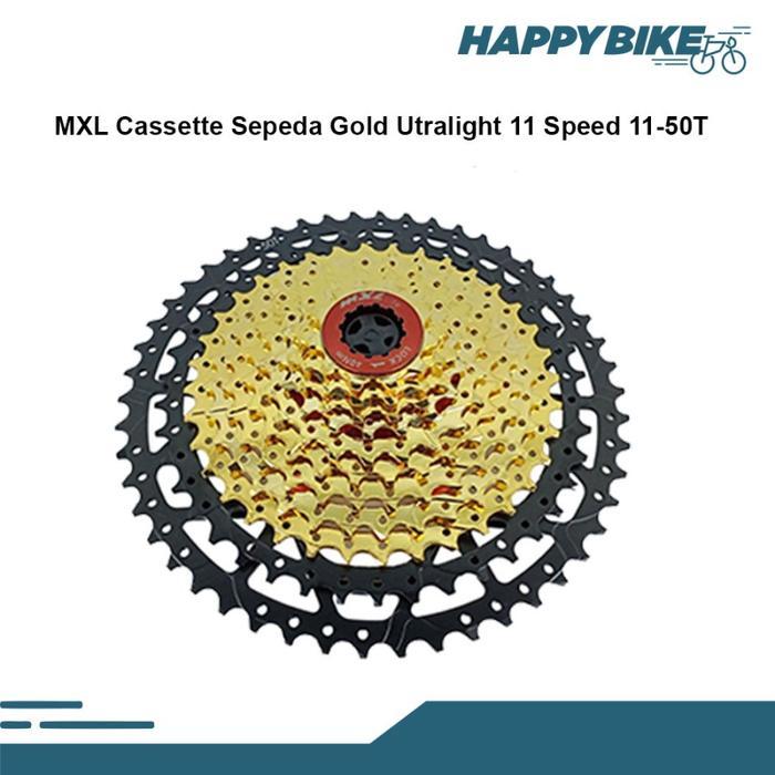 SPROCKET SEPEDA MXL CASSETTE GOLD 11 SPEED 11 - 50T MTB ROAD BIKE