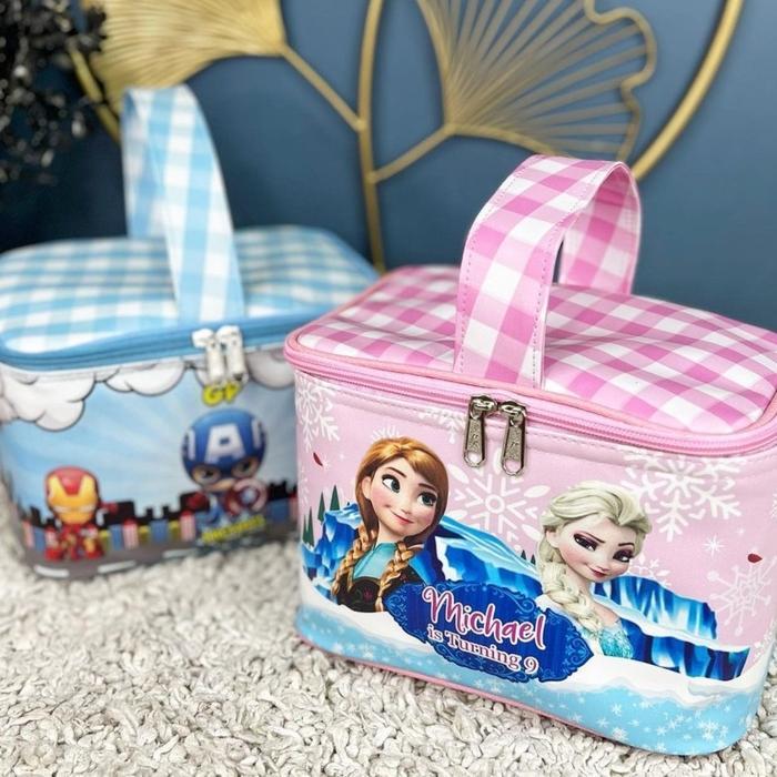 Zipper Basket Tas bekal alumunium Foil Souvenir Ultah