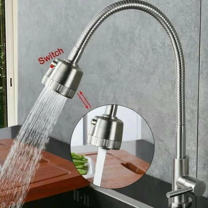 Kran Cuci Piring. Kran Sink Meja Stainless 304 Flexible model Toto