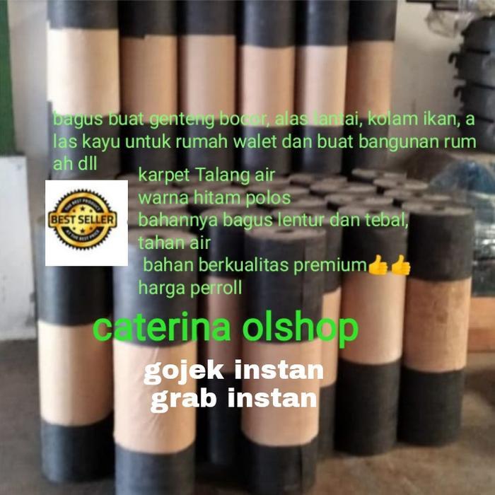 karpet Talang air hitam polos ukuran 110cm