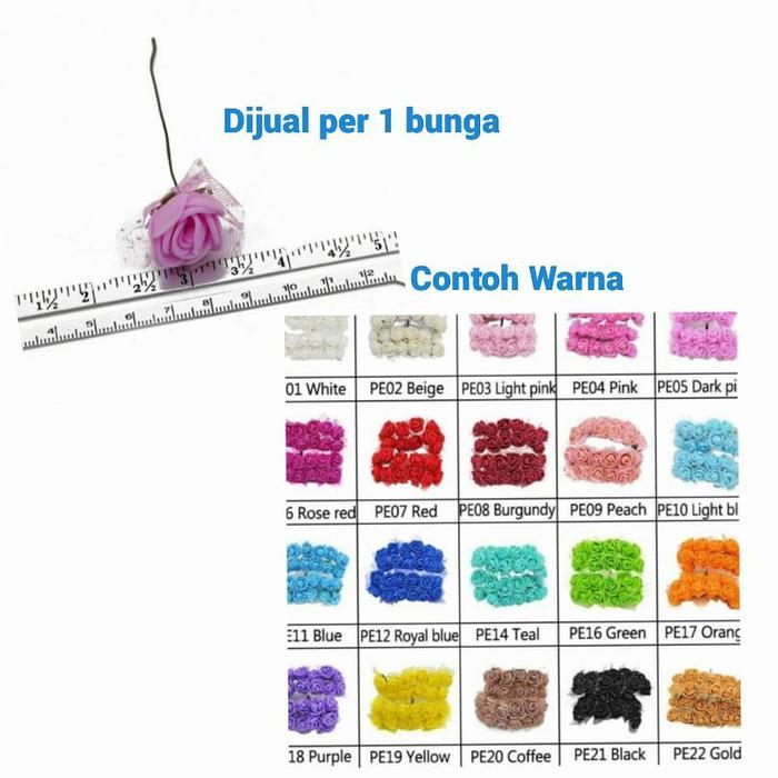 Hiasan Bunga Artificial Spon Busa (per pcs)