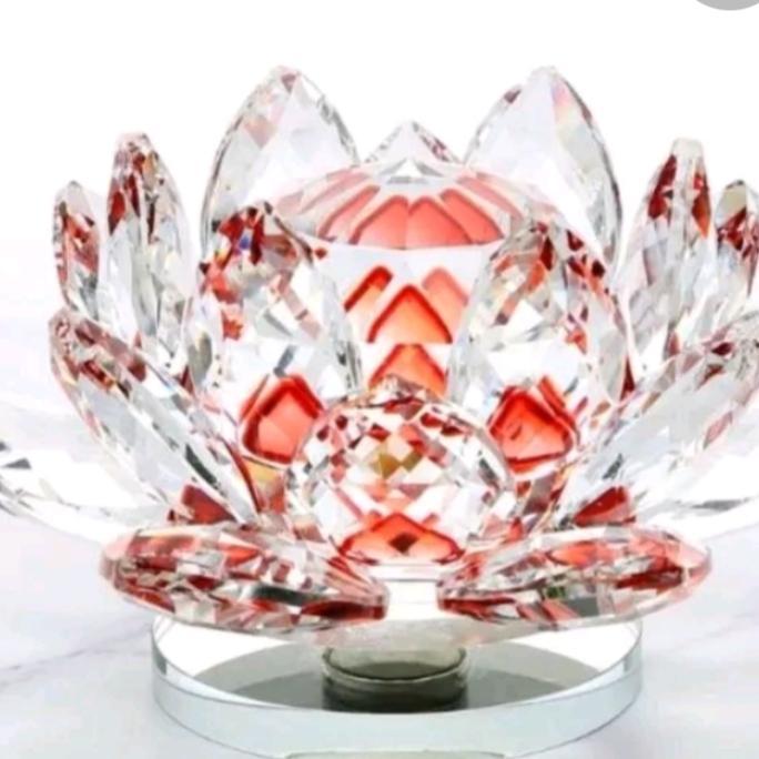 Pajangan Lotus kristal Capodimonte