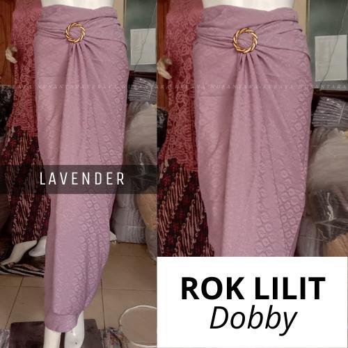 Rok Lilit Kain Serut Polos Dobby Bawahan Kebaya Modern Lavender