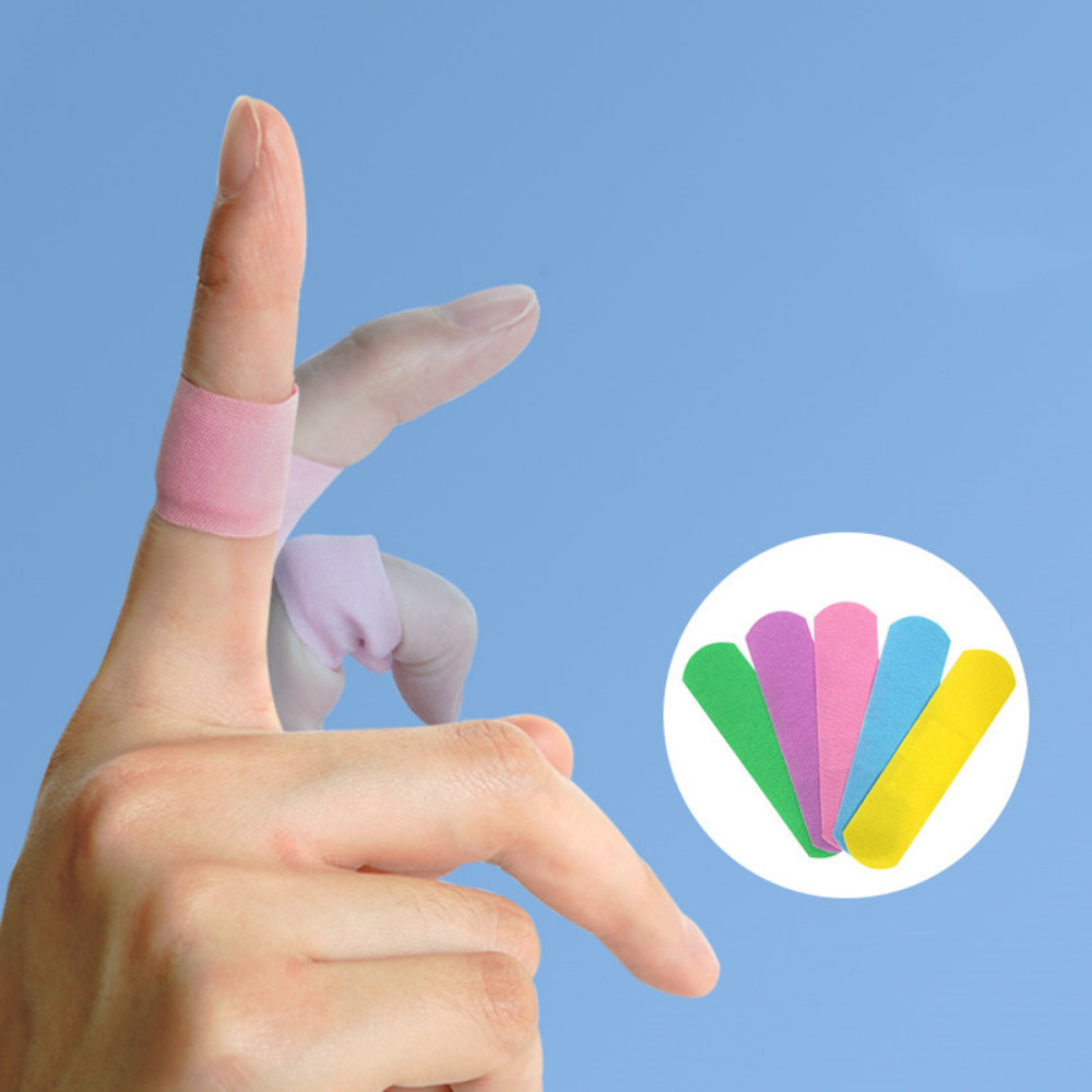 50Pcs/Set Colorful Waterproof Bandages Breathable Bandaids Flexible Fabric Adhesive Bandages For Wou