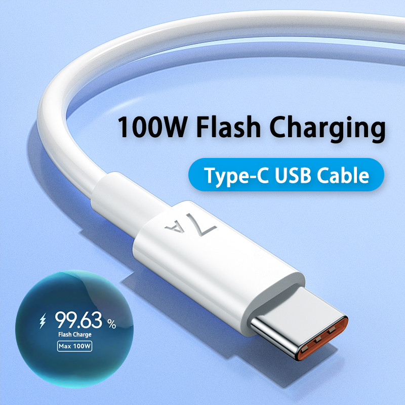 100W 7A Fast Charging Type C Cable for    Honor Mobile Phone Accessories Power Bank Charger Usb C Ca