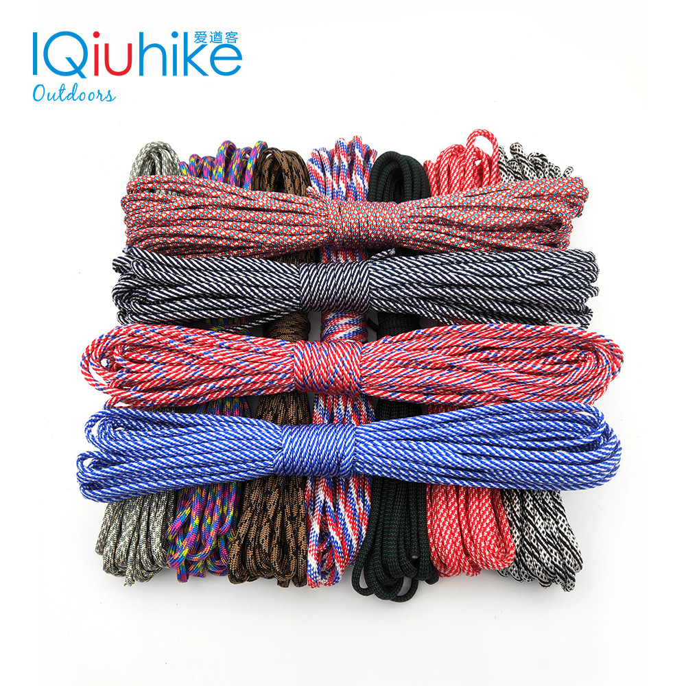Paracord 550 Rope Parachute Cord Lanyard Tent Rope Guyline Mil Spec Type III 7 Strand 100FT For Hiki